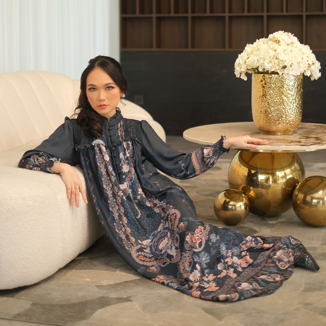 KARIMAKE - Gamis Purbasari - Gamis Motif Printing Signature - Gambar 5